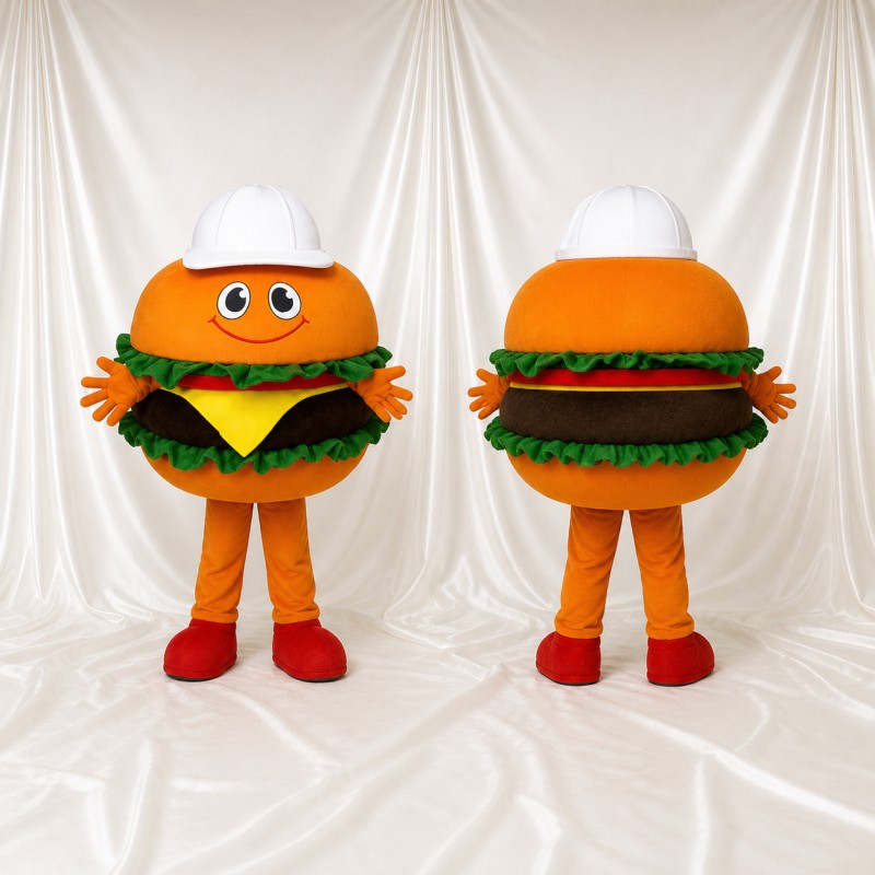 Burger Mascot Costume Full Body for Adults Food Events