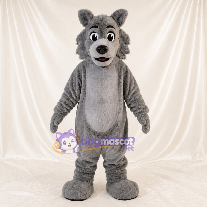 Wolf Mascot Costume Full Body for Adults School Events