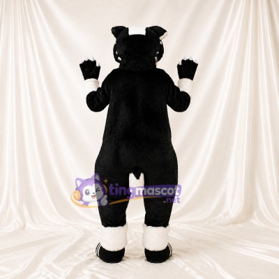 Black Badger Mascot Costume Full Body for Adults School Events