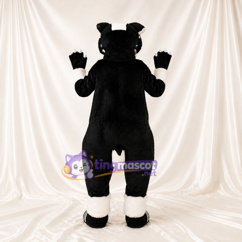 Black Badger Mascot Costume Full Body for Adults School Events