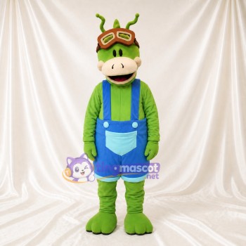 Aviator Goggles Grasshopper Mascot Costume Full Body for Adults School Events