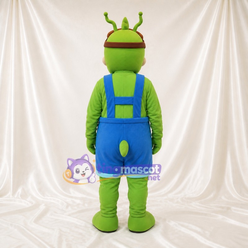 Aviator Goggles Grasshopper Mascot Costume Full Body for Adults School Events