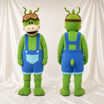Aviator Goggles Grasshopper Mascot Costume Full Body for Adults School Events