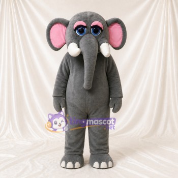 Classic Gray Elephant Mascot Costume Full Body for Adults Zoos