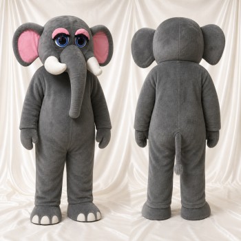 Classic Gray Elephant Mascot Costume Full Body for Adults Zoos