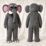 Classic Gray Elephant Mascot Costume Full Body for Adults Zoos