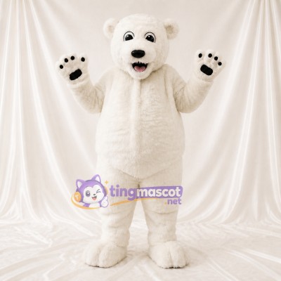 Polar Bear Mascot Costume Full Body for Adults Christmas