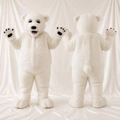 Polar Bear Mascot Costume Full Body for Adults Christmas