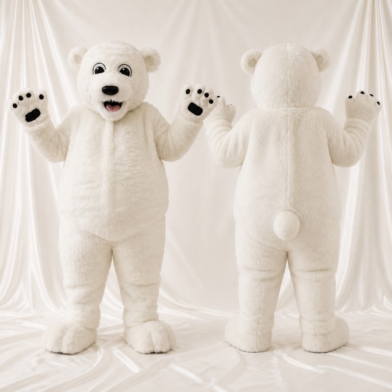 Polar Bear Mascot Costume Full Body for Adults Christmas
