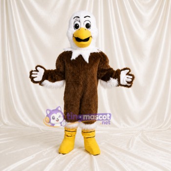 Brown Bald Eagle Mascot Costume Full Body for Adults Sports Events