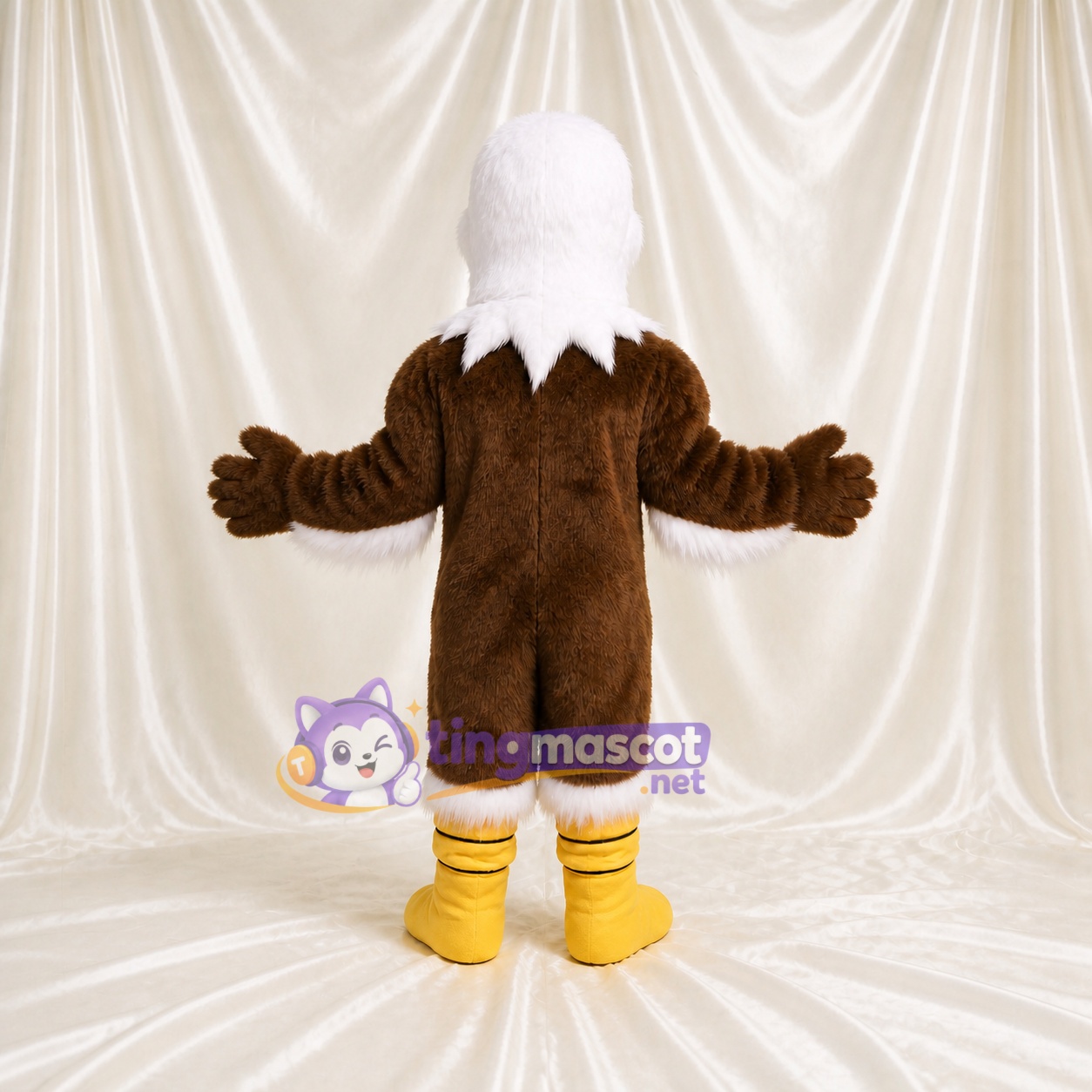 Brown Bald Eagle Mascot Costume Full Body for Adults Sports Events Brown Bald Eagle Mascot Costume Full Body for Adults Sports Events