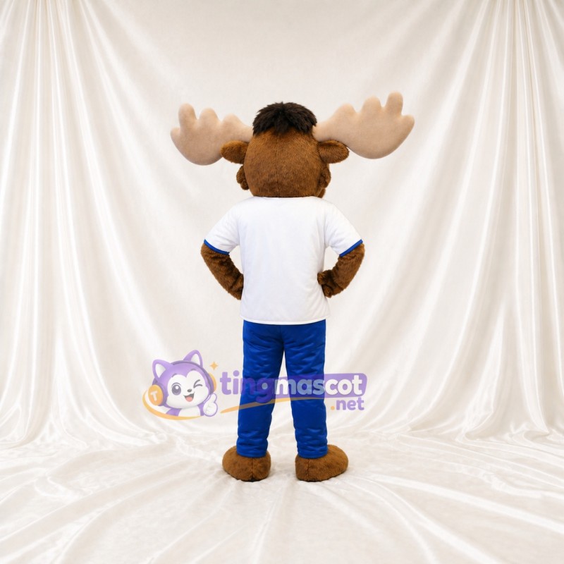 Shirt Antlers Moose Mascot Costume Full Body for Adults Sports Events