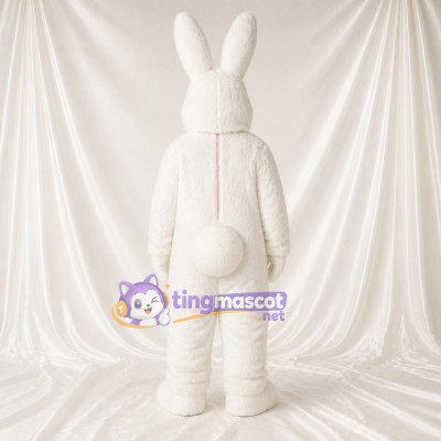 Dapper White Rabbit Mascot Costume Full Body for Adults Christmas