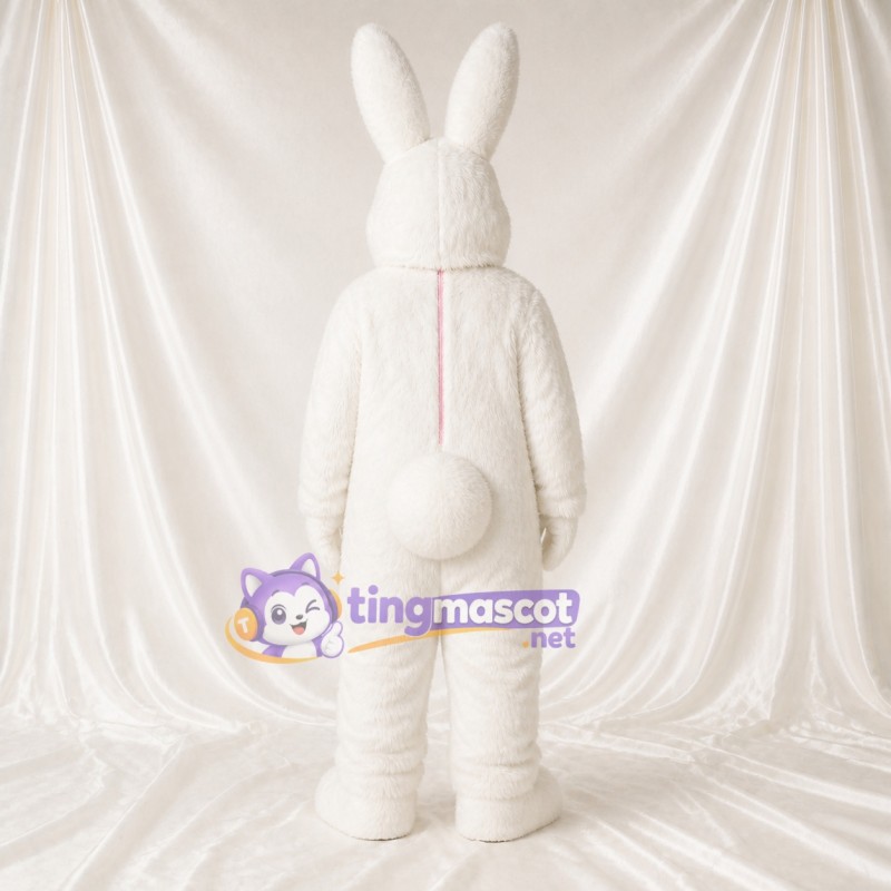 Dapper White Rabbit Mascot Costume Full Body for Adults Christmas