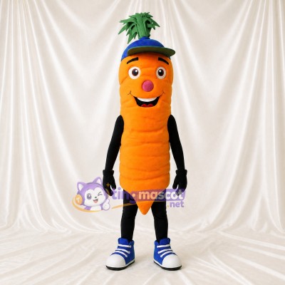 Carotte Orange Costume de mascotte intégral pour adultes Événements gastronomiques