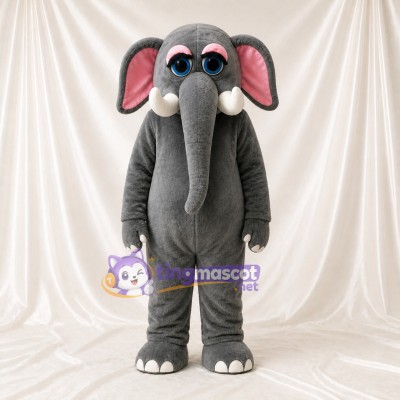Éléphant classique gris Costume de mascotte intégral pour adultes Zoos