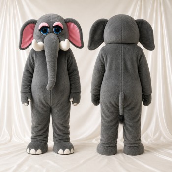 Éléphant classique gris Costume de mascotte intégral pour adultes Zoos