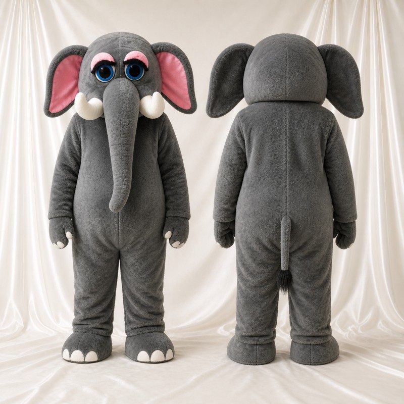 Éléphant classique gris Costume de mascotte intégral pour adultes Zoos