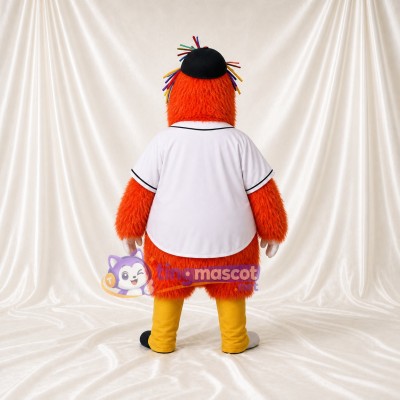 Orange and White Bird Mascot Costume Full Body for Adults Sports Events