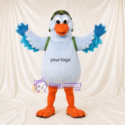 White Bird Mascot Costume Full Body for Adults Sports Events