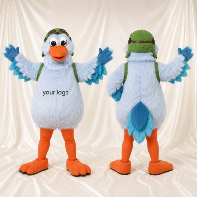 White Bird Mascot Costume Full Body for Adults Sports Events
