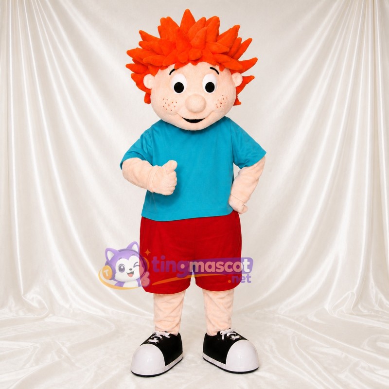 Orange Boy Character Mascot Costume Full Body for Adults School Events