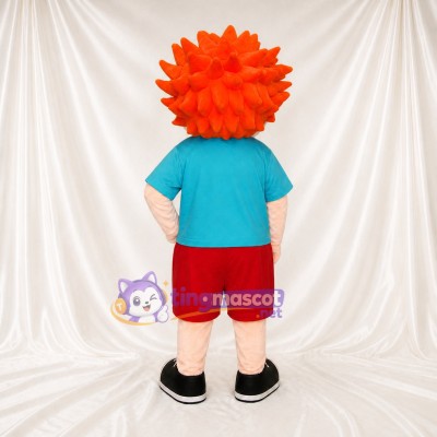 Orange Boy Character Mascot Costume Full Body for Adults School Events