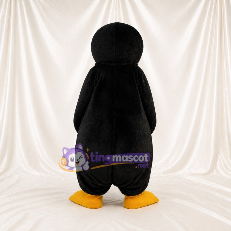 Classic Black Penguin Mascot Costume Full Body for Adults Aquariums