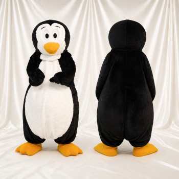 Classic Black Penguin Mascot Costume Full Body for Adults Aquariums