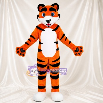 Classic Striped Tiger Mascot Costume Full Body for Adults Sports Events
