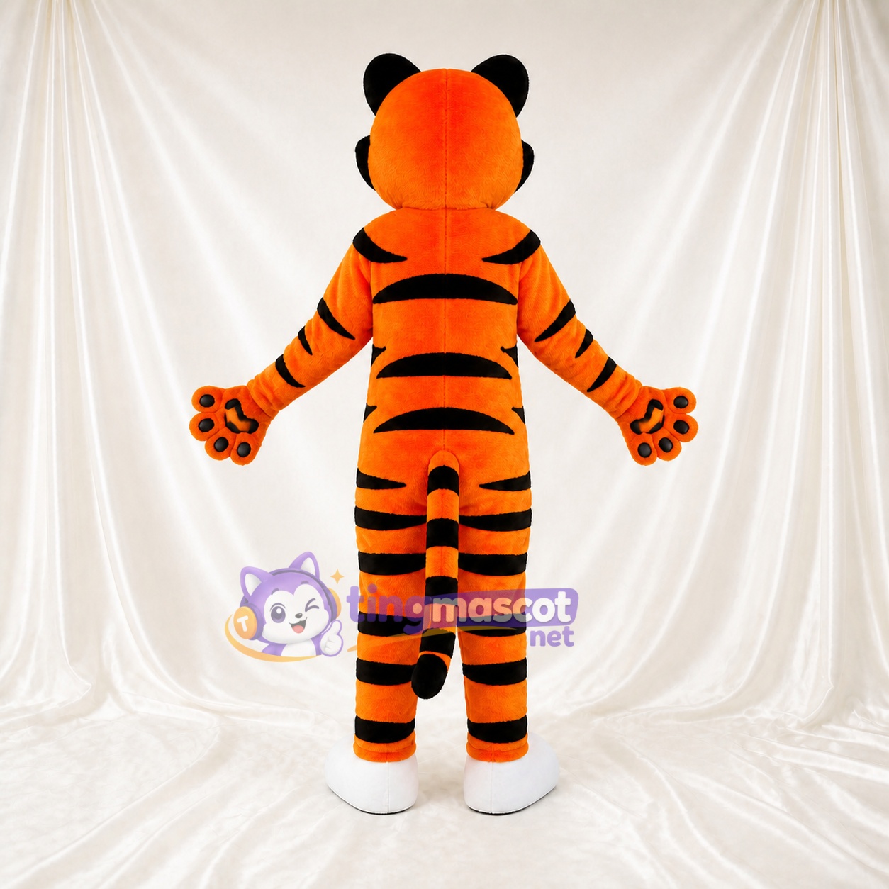 Classic Striped Tiger Mascot Costume Full Body for Adults Sports Events Classic Striped Tiger Mascot Costume Full Body for Adults Sports Events
