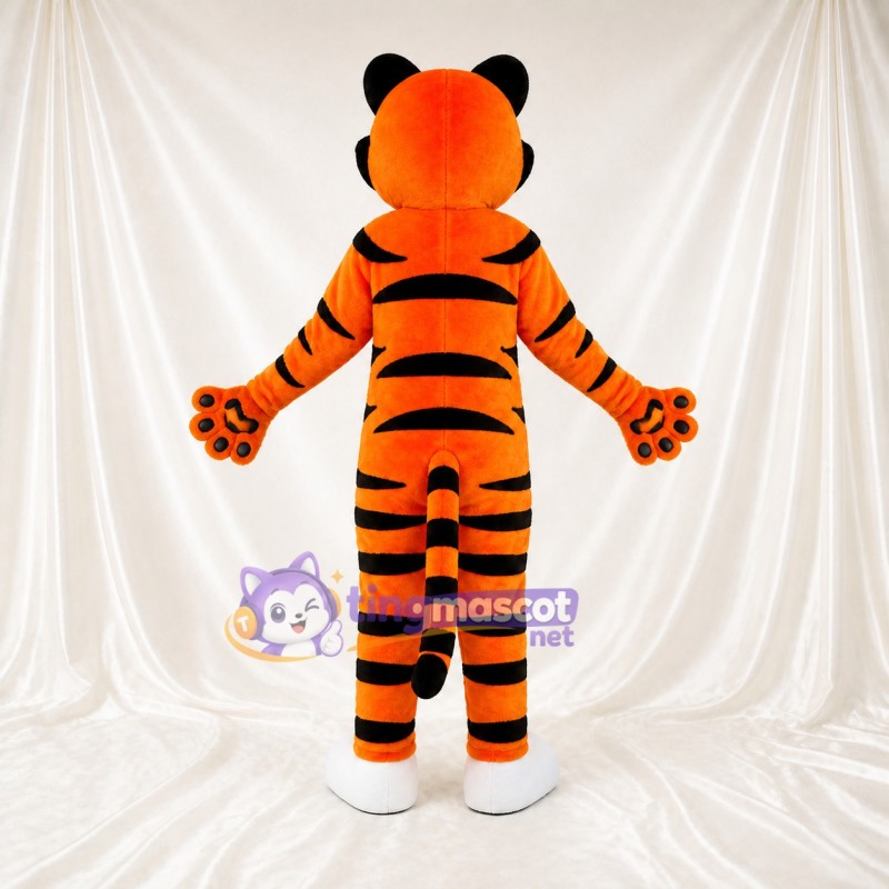 Classic Striped Tiger Mascot Costume Full Body for Adults Sports Events