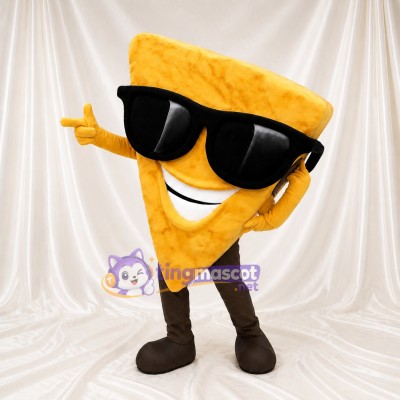Cheese Wedge Mascot Costume Full Body for Adults Food Events