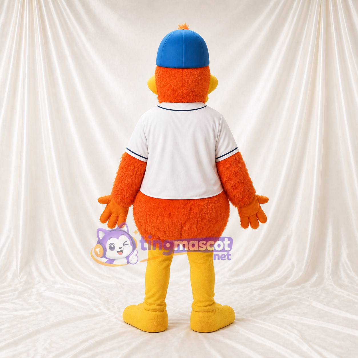 Costume de mascotte canard orange et bleu intégral pour adultes – événements sportifs Costume de mascotte canard orange et bleu intégral pour adultes – événements sportifs