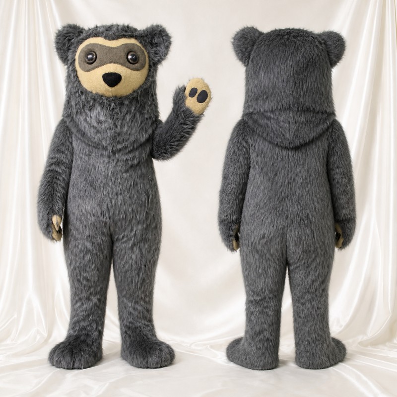 Gray Sloth Mascot Costume Full Body for Adults Zoos