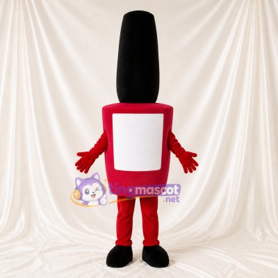 Bright Pink Tube Character Mascot Costume Full Body for Adults Trade Shows