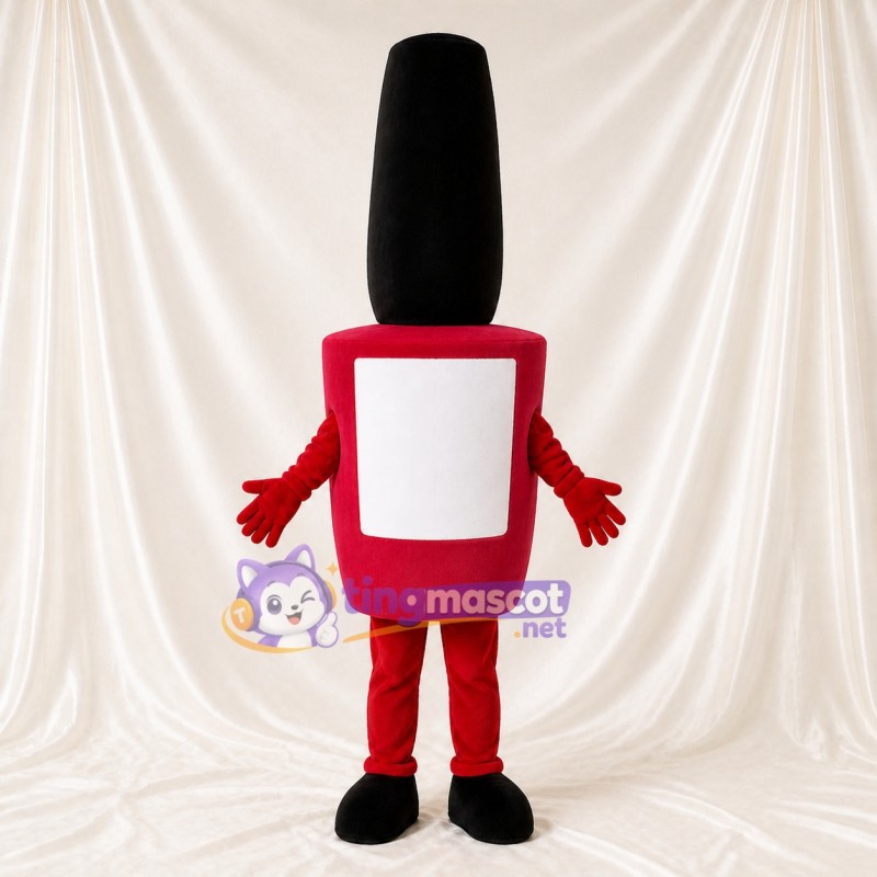 Bright Pink Tube Character Mascot Costume Full Body for Adults Trade Shows