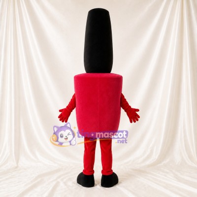 Bright Pink Tube Character Mascot Costume Full Body for Adults Trade Shows