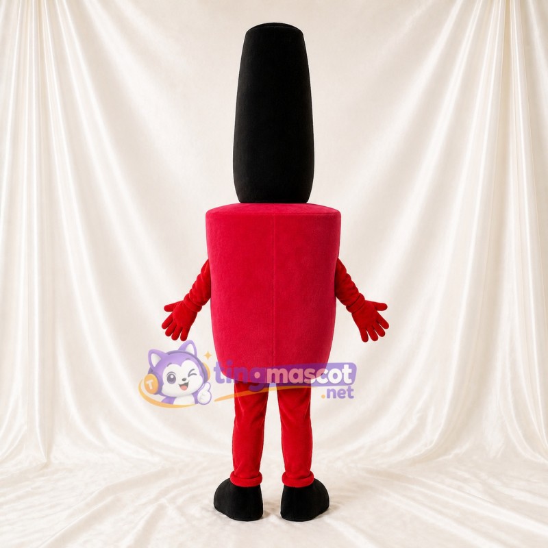 Bright Pink Tube Character Mascot Costume Full Body for Adults Trade Shows