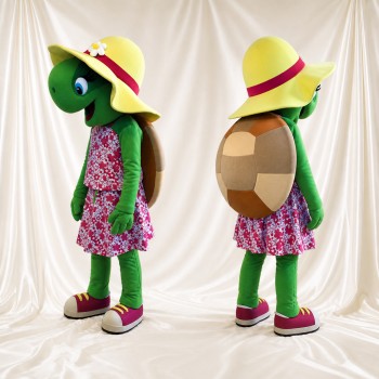 Green Turtle Mascot Costume Full Body for Adults School Events