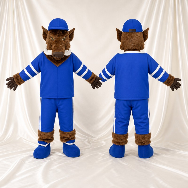 Wild Boar Mascot Costume Full Body for Adults Sports Events