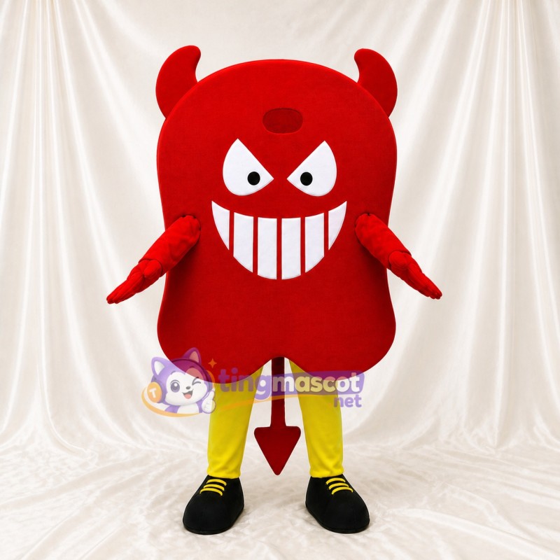 Red Monster Mascot Costume Full Body for Adults Sports Events