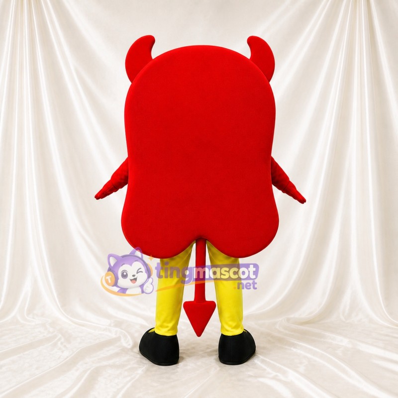 Red Monster Mascot Costume Full Body for Adults Sports Events