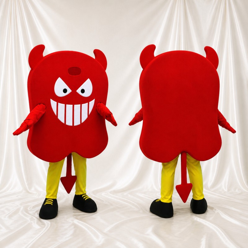 Red Monster Mascot Costume Full Body for Adults Sports Events