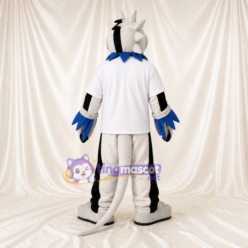 Dragon Blanc Costume de mascotte intégral pour adultes Événements sportifs
