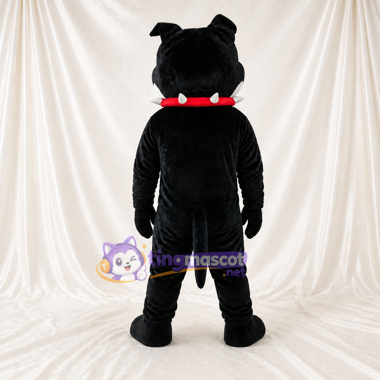 Black Dog Mascot Costume Full Body for Adults Sports Events Black Dog Mascot Costume Full Body for Adults Sports Events