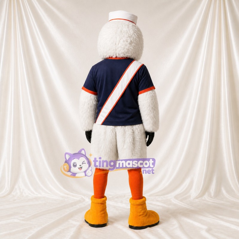 Athletic White Duck Mascot Costume Full Body for Adults Sports Events