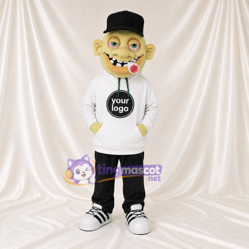 White Boy Character Mascot Costume Full Body for Adults School Events