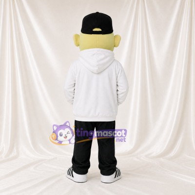 White Boy Character Mascot Costume Full Body for Adults School Events