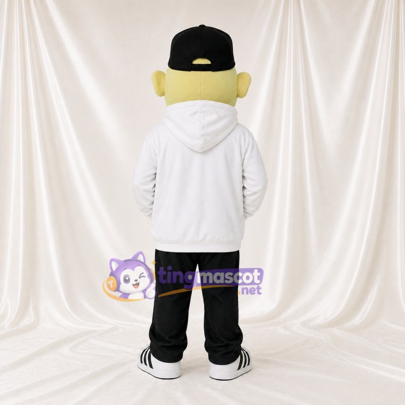 White Boy Character Mascot Costume Full Body for Adults School Events